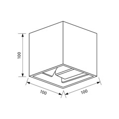 Square LED Wall Light - White