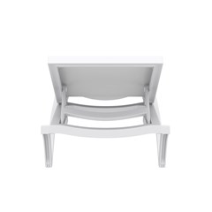 White 5-Position Reclining Sun Lounger