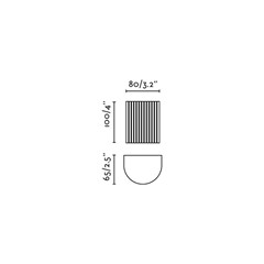 Sole Round Striped Wall Light – Grey