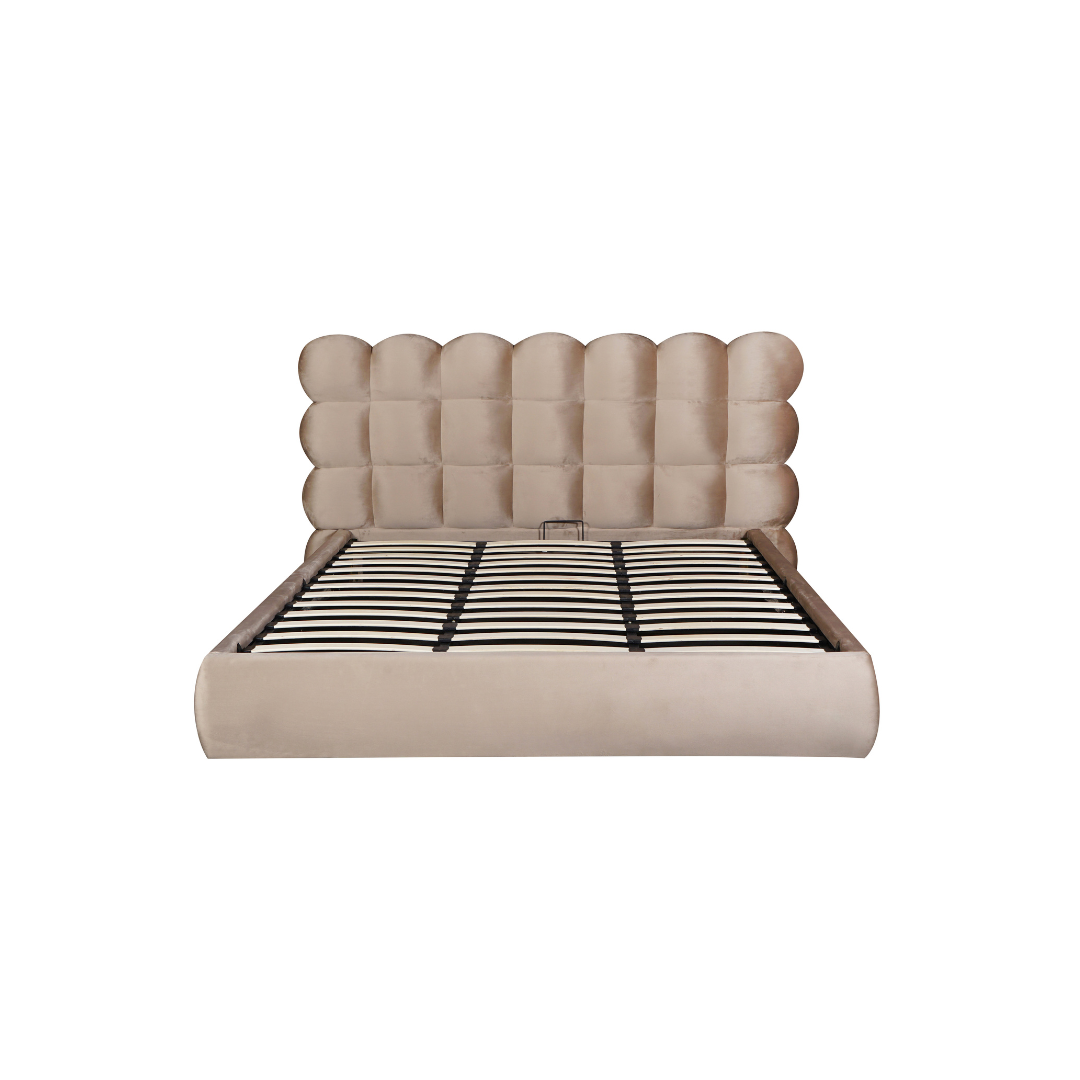 Upholstery Bed with Gas Lift 180x200 - Taupe