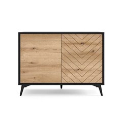 Sideboard 2 Doors - Oak & Black