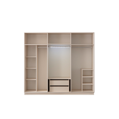 L-Shaped Wardrobe Set – Sand Beige
