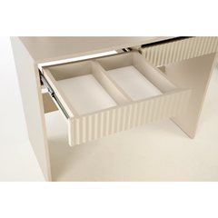 Cashmere Vanity Table with LED Mirror - 2 Drawers