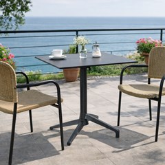 Gemini Folding Table 80x80 – Anthracite