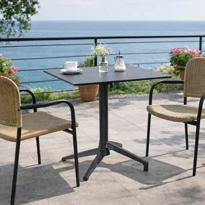 Gemini Folding Table 80x80 – Anthracite