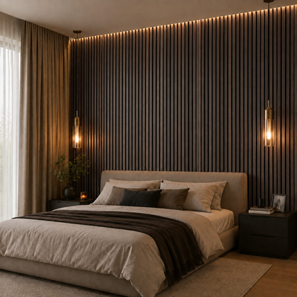 Acoustic Panel – Smoked Oak & Ebony