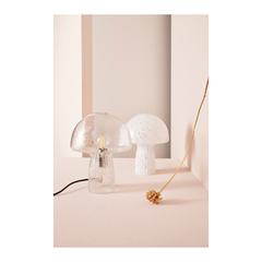 Table Lamp Glass Transparent Grey