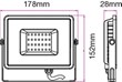 LED Floodlight White 30W 4000K