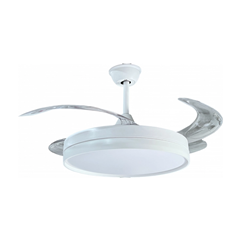 LED Fan Ceiling 36W/3CCT White + Remote Control