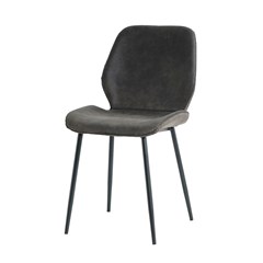 Dining Chair Microfiber Dark Grey