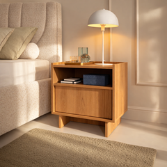Bedside Table – Caramel Oak