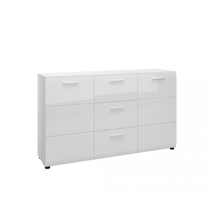 Sideboard 2 Doors 3 Shelves – Alpine White & White Gloss