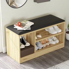 Shoe Rack Cabin in Felt with Pouf on Top