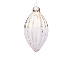 Segment Silver Glass Ornament