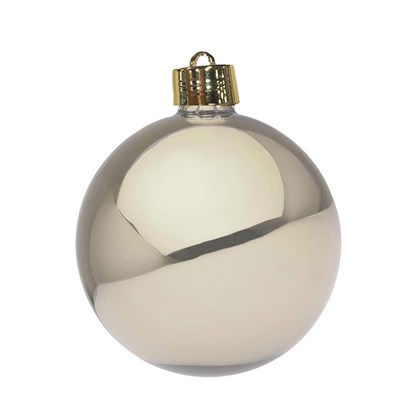 Bauble Unbreakable Champagne Shiny - d20cm