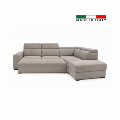 3 seater corner sofa bed with adjustable head rests- Grey
