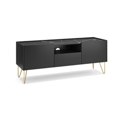 TV Unit 2 Doors 1 Drawer – Black
