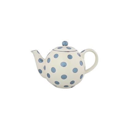 London Pottery 4 Cup Globe Ivory with Blue Dots