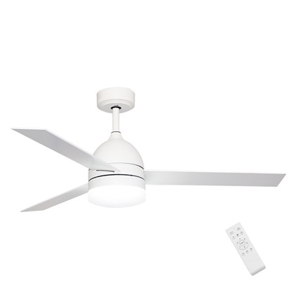 Valentina Matte White Ceiling Fan with Light