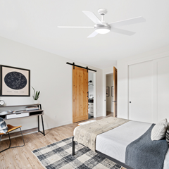 White Ceiling Fan with Light