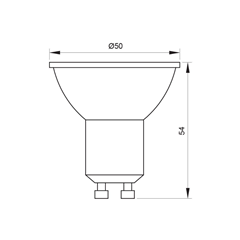 GU10 Black Bulb 7W 3000K