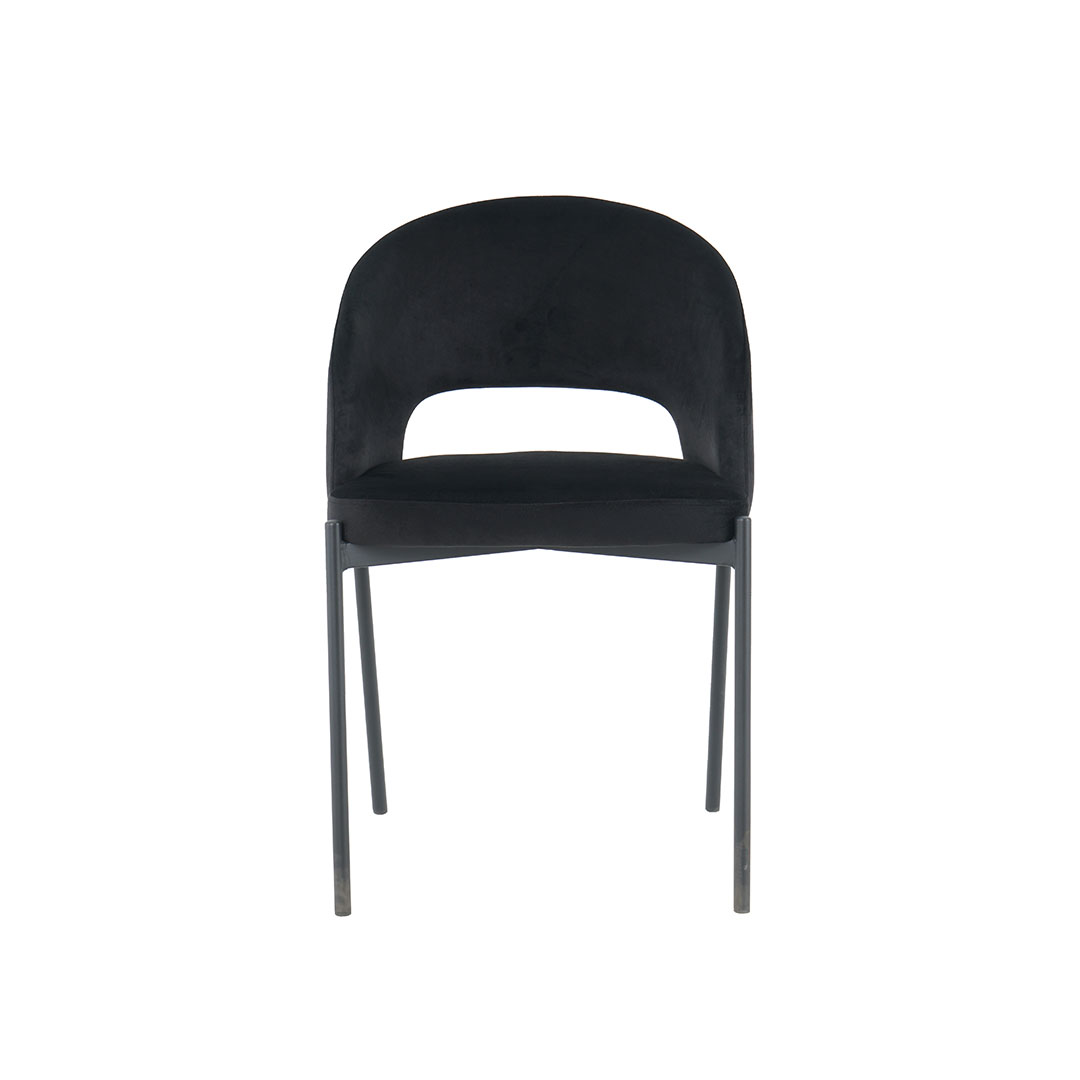 Dining Chair Velvet Black