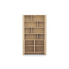 Bookshelf – 4 Shelves & 2 Doors – Oak