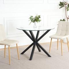 Dining Table - 100 x 76cm - Clear Glass