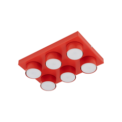 Lego Red Ceiling Lamp 6xGx53
