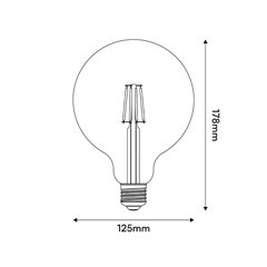 Tattoo Love LED Light Bulb -G125 4.5W E27