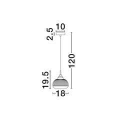 Pendant Satin Gold Metal