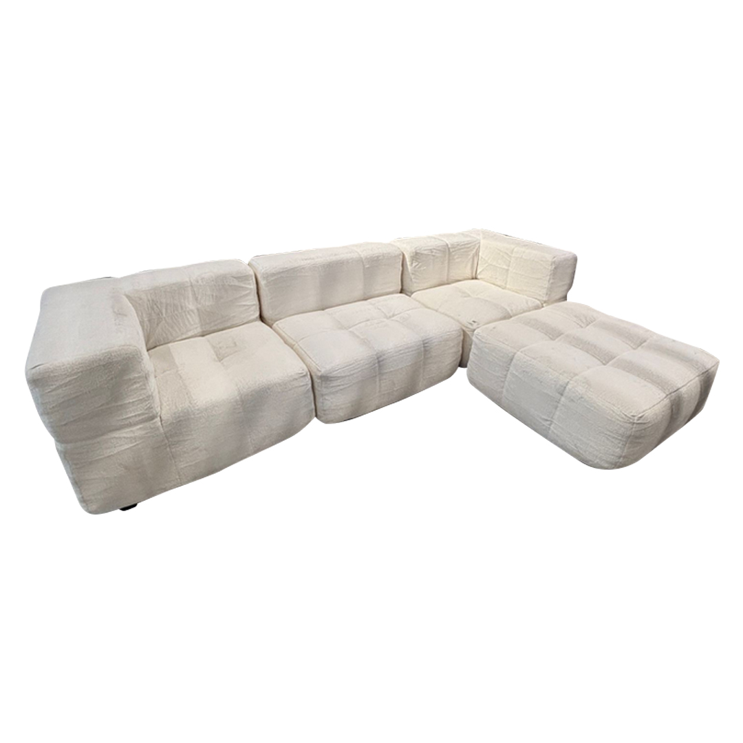 2-Seater Modular Sofa - White