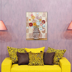 Matisse-Inspired Flowers Acrylic Painting 60x80 cm