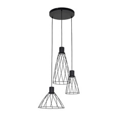 Black Hanging Lamp 3 Wheel