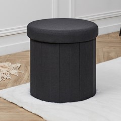 Foot Stool Foldable Black Box Pouf