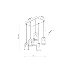 Molly Pendant Lamp – 6-Light