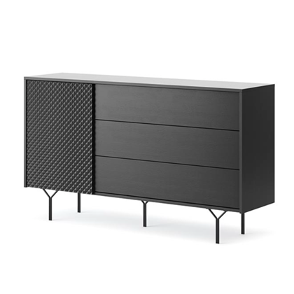 Sideboard Large 3 drawers - Black
