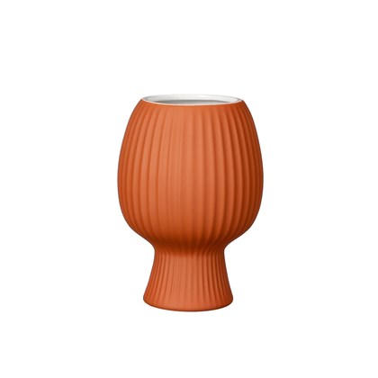 Round Brown Vase - 21.5xd15cm