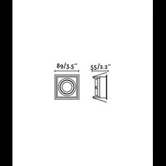 Hyde White Square Adjustable Recessed