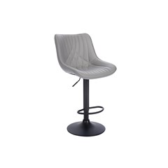 Grey Barstool – Matt Black Base