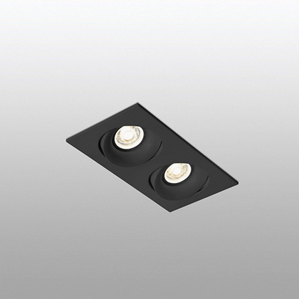 Adjustable Black Recessed Lamp 2XGU1