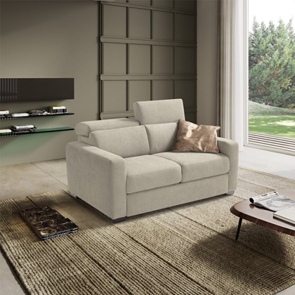 Sofa Bed 2-Seater with Adjustable Headrests