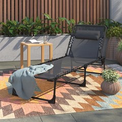 Beach Bed  Foldable Steel  with Pillow