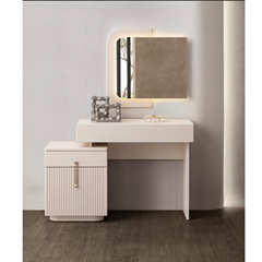 Modern Dresser With Mirror - Sand Beige