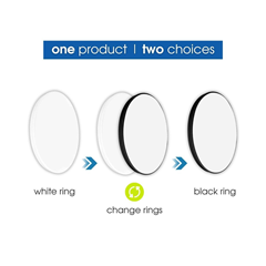 Ceiling Lighting Fixture  LED 2-Rings 18W – Black/White