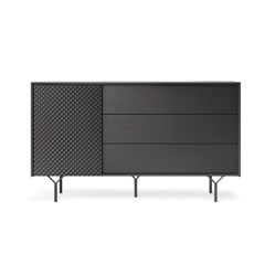 Sideboard Large 3 Drawers – Black