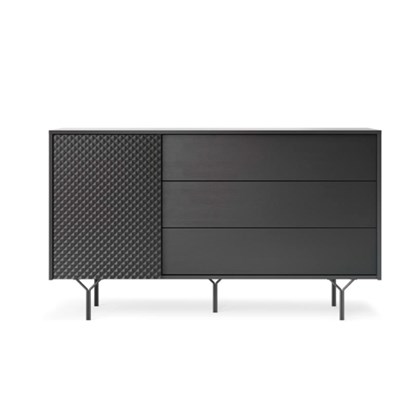 Sideboard Large 3 Drawers – Black