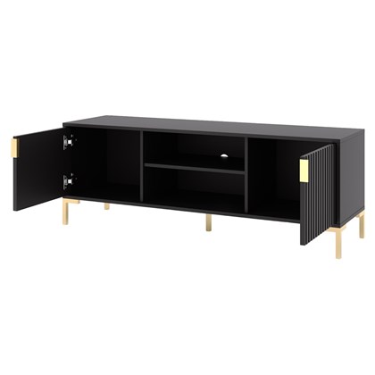 TV Unit FL02 2D - Matt Black