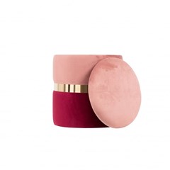 Storage Pouf Ottoman 2 Tone Velvet