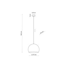 Minimalist Brown Hanging Lamp 1M